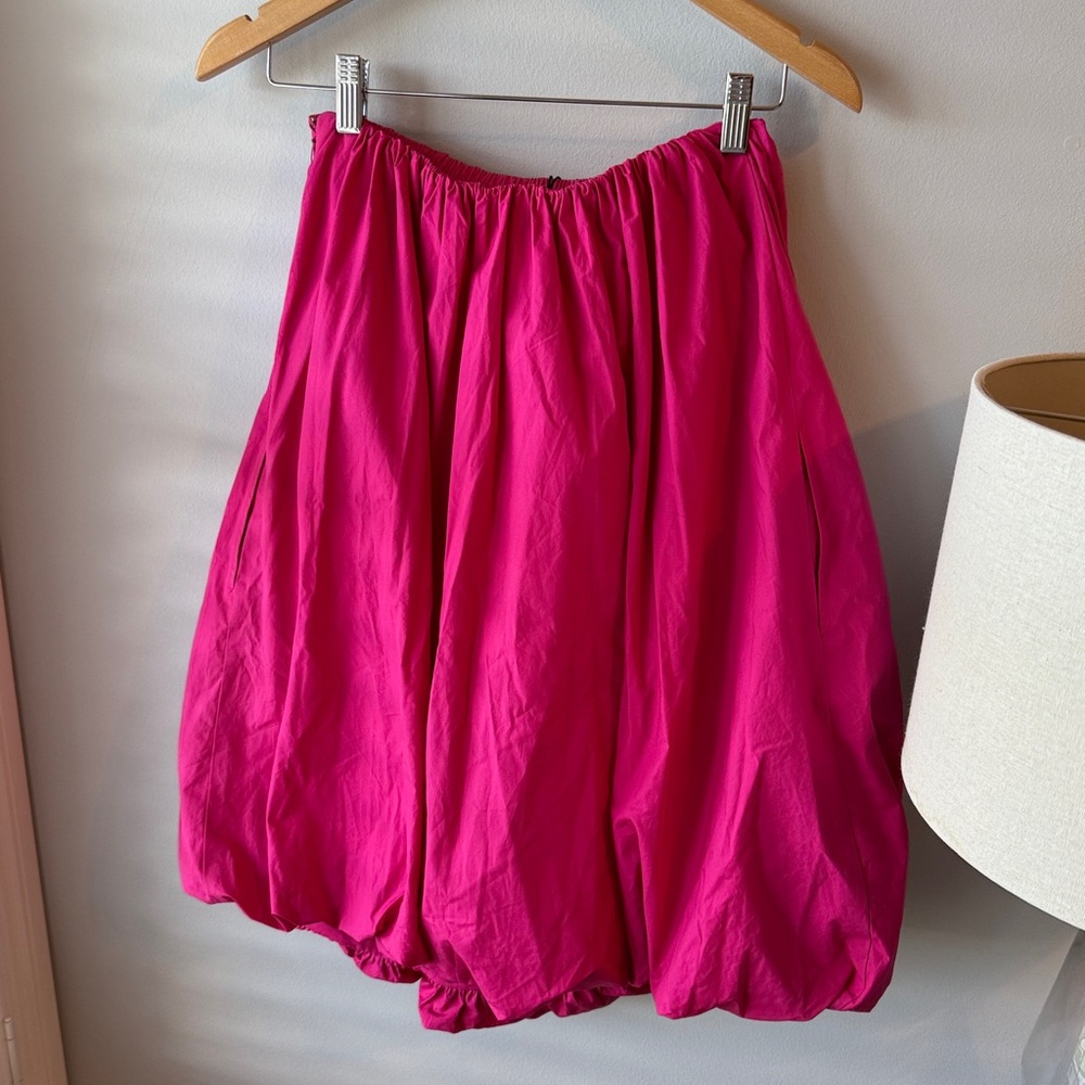SALE TODAY ONLY! NWT Revolve Susana Monaco Poplin‎ Bubble Dress in Fuchsia - Picture 9 of 10